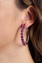 Load image into Gallery viewer, Photo Finish - Pink Paparazzi Hoop Earrings