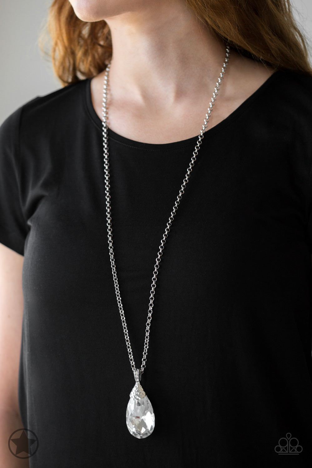 Spellbinding Sparkle - White Paparazzi Necklace - Glam4love