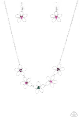 Hoppin Hibiscus - Multi Paparazzi Necklace