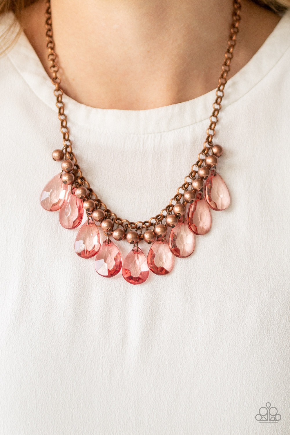 Fashionista Flair - Copper Paparazzi Necklace - Glam4love