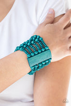 Load image into Gallery viewer, Dont Stop BELIZE-ing - Blue Wood Bracellet