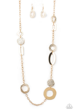 Metro Scene - Gold Paparazzi Necklace - Glam4love