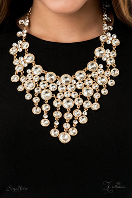 Rosa - Gold Paparazzi Zi Necklace -