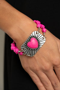 Sandstone Sweetheart - Pink Paparazzi bracellet