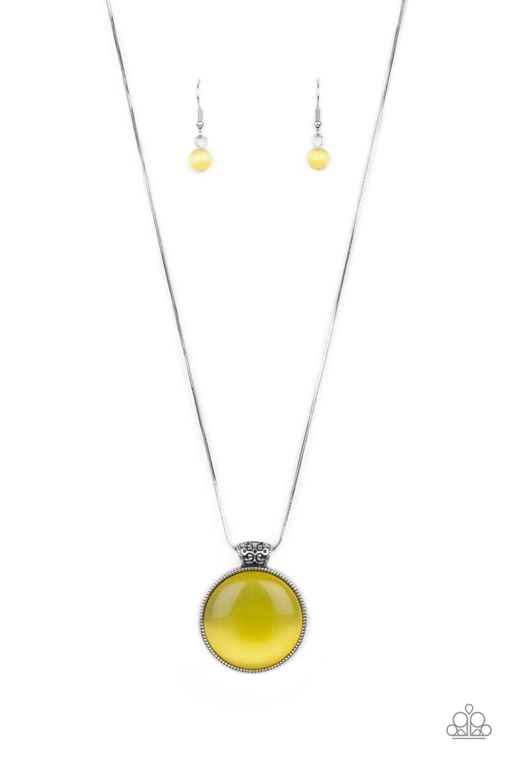 Look Into My Aura - Yellow Paparazzi Necklace