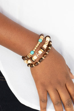 Belongs In The Wild - Gold Paparazzi Bracelets