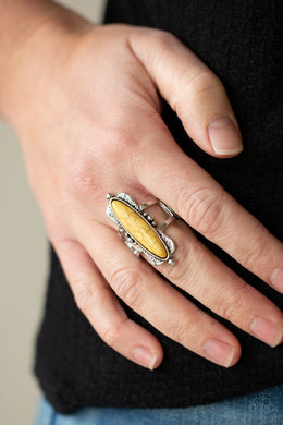 Cottage Craft - Yellow Paparazzi Ring