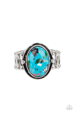 Terrifically Terrazzo - Blue Paparazzi Ring