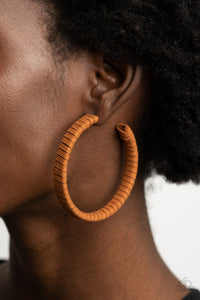 Suede Parade - Brown Paparazzi Earrings