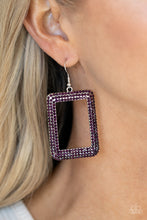 Load image into Gallery viewer, World FRAME-ous - Purple Paparazzi Earrings