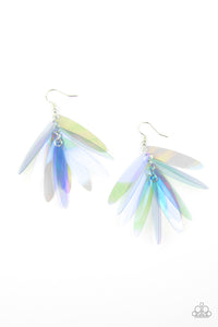 Holographic Glamour - Blue Paparazzi Earrings