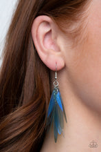 Load image into Gallery viewer, Holographic Glamour - Blue Paparazzi Earrings