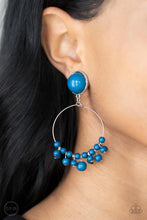 Load image into Gallery viewer, Cabaret Charm - Paparazzi Blue Clip Earrings