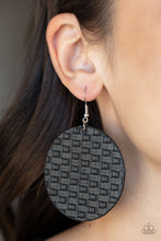 Load image into Gallery viewer, WEAVE Me Out Of It - Black Paparazzi Earrings