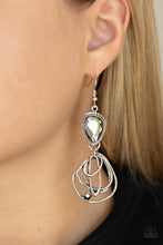 Load image into Gallery viewer, Galactic Drama - Silver Paparazzi Earrings