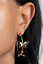 Load image into Gallery viewer, Full Out Flutter - Gold Butterfly Earrings