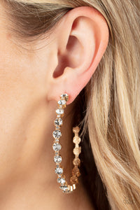 Paparazzi Royal Reveler - Gold hoop earrings