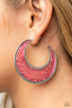 Load image into Gallery viewer, Charismatically Curvy - Pink Hoop Earrings