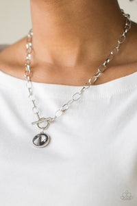 She Sparkles On - Silver Paparazzi Necklace