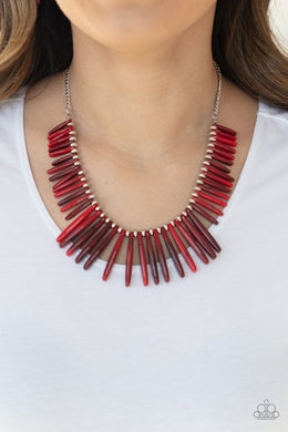 Out of My Element - Red Paparazzi Necklace