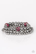 Load image into Gallery viewer, Noticeably Noir - Paparazzi Gunmetal  and Pink Bracelet