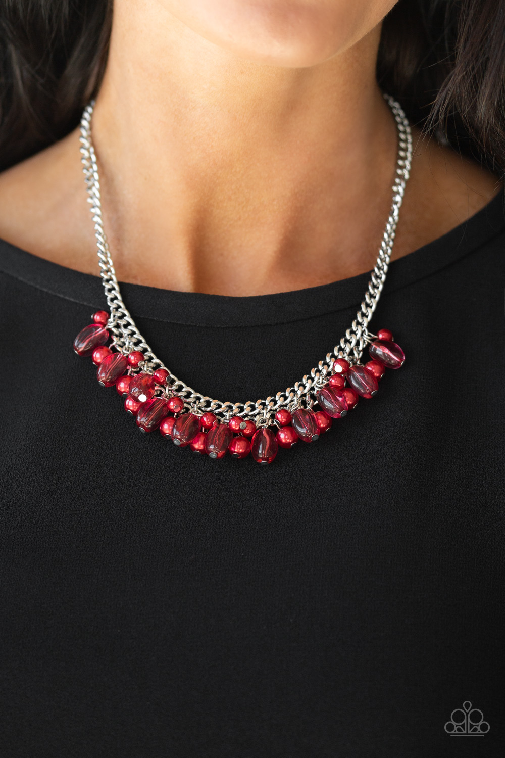 5th Avenue Flirtation - Red Paparazzi Necklace - Glam4love