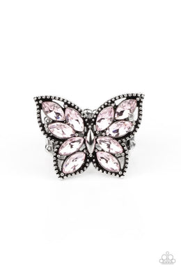 Paparazzi Ring ~ Fluttering Fashionista - Pink