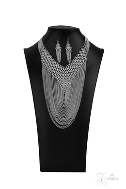 Defiant - Silver Paparazzi Zi Necklace