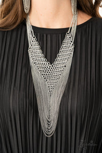 Defiant - Silver Paparazzi Zi Necklace