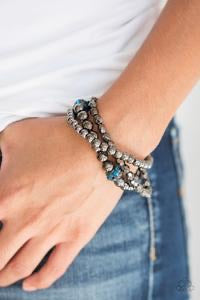 Noticeably Noir - Blue Paparazzi Bracelets