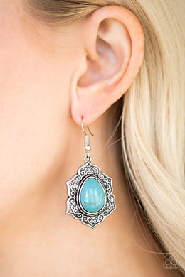 So Santa Fe - Blue Paparazzi Earrings